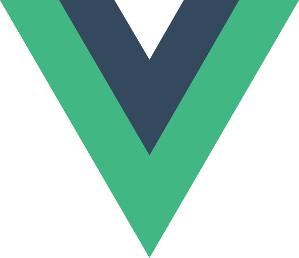 Image of Vue.js programming language logo for web development