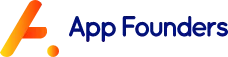 The App Founders logo in footer section